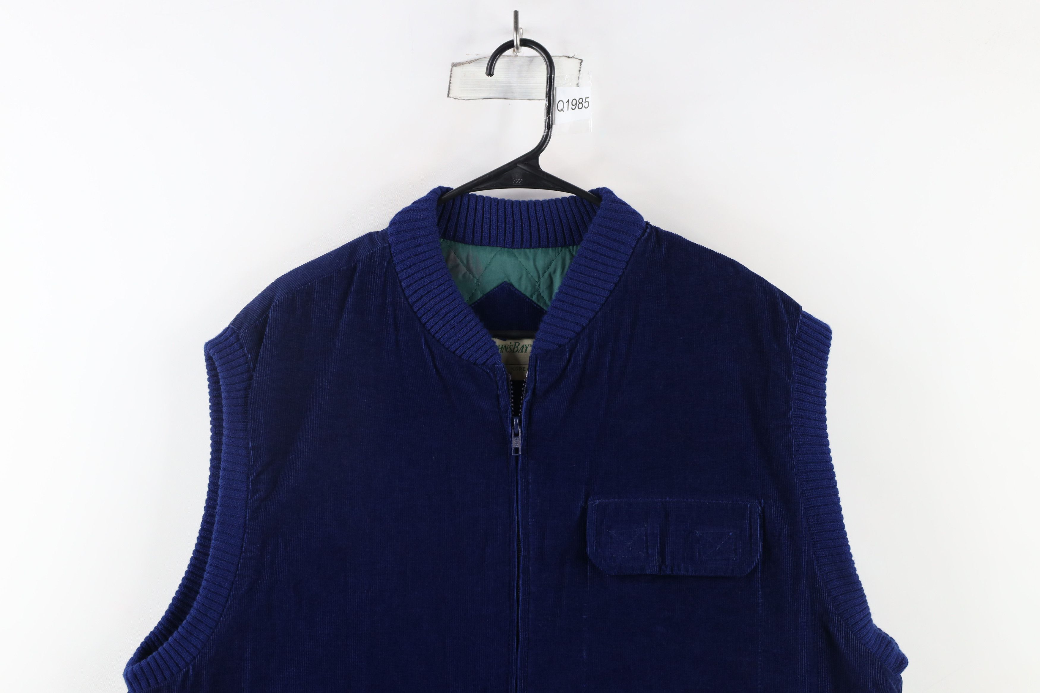 Vintage Vintage 70s Streetwear Corduroy Puffer Vest Jacket Blue Size US XL / EU 56 / 4 - 2 Thumbnail