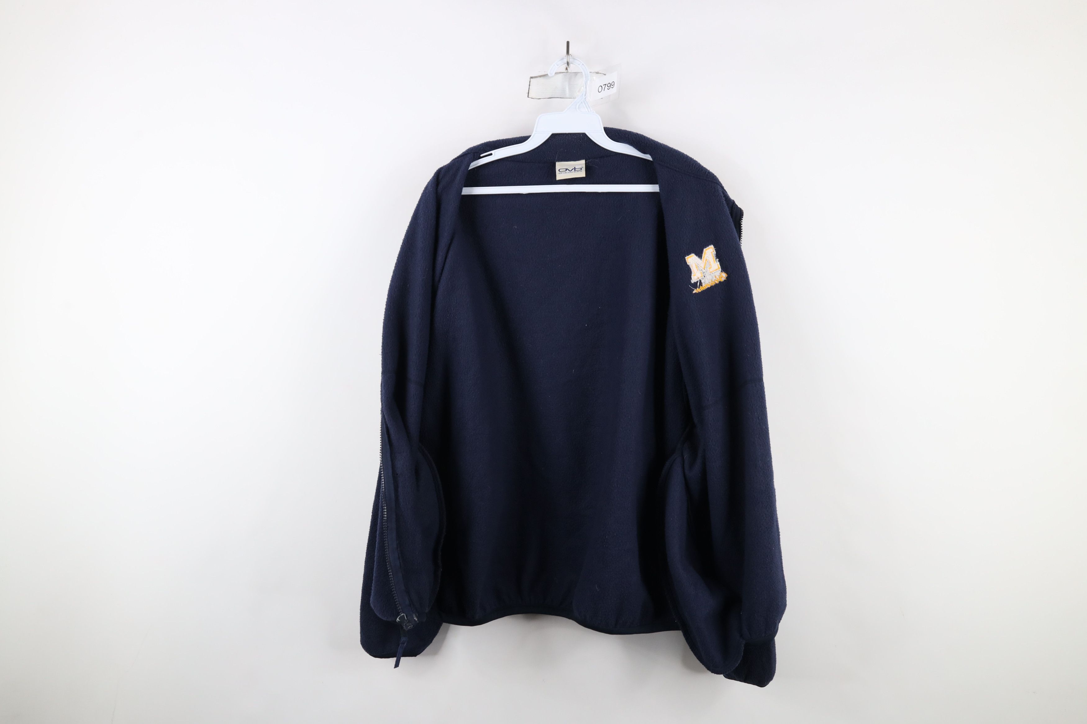 Vintage Vintage 90s University of Michigan Fleece Jacket Blue Size US M / EU 48-50 / 2 - 10 Thumbnail