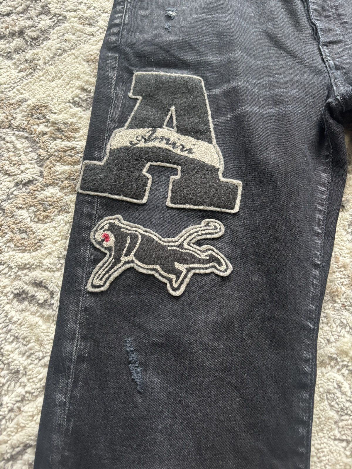 Amiri Amiri Black Logo Jeans Size US 34 / EU 50 - 2 Thumbnail