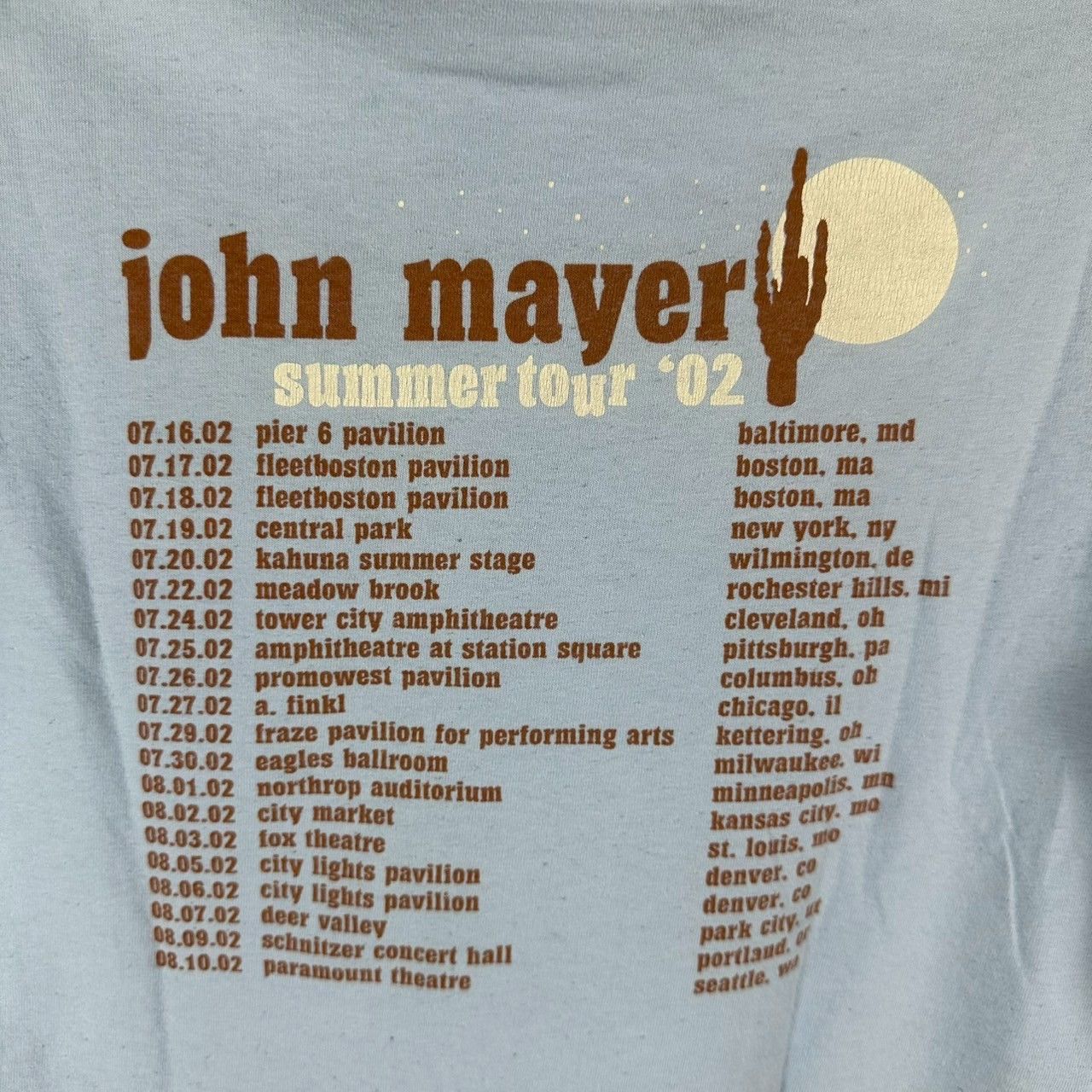 Band Tees × Hanes × Vintage Vintage 2002 John Mayer Summer Tour Concert Promo T-shirt Size US S / EU 44-46 / 1 - 3 Thumbnail