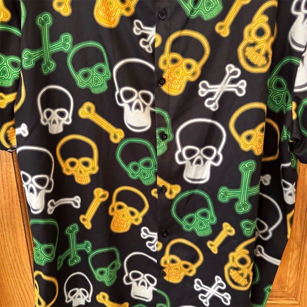 Other LINOCOUTON Button-Up Shirt Mens XL Skull & Crossbones Graph Size US XL / EU 56 / 4 - 3 Thumbnail