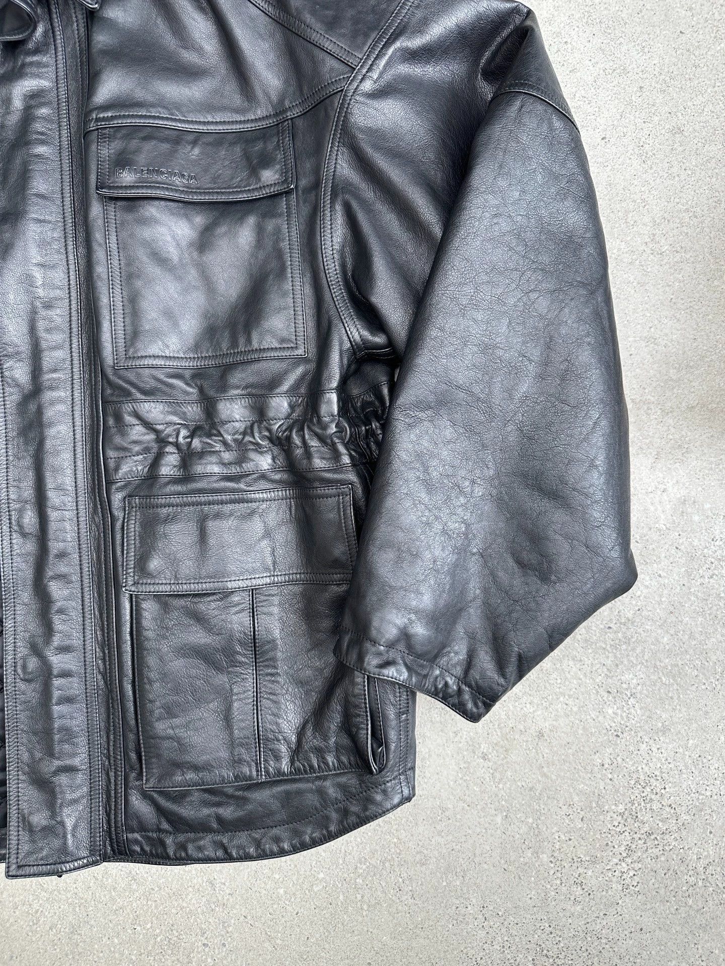 Balenciaga Balenciaga 21FW Oversized Vintage Buffalo Leather Parka 46 Size US S / EU 44-46 / 1 - 3 Thumbnail