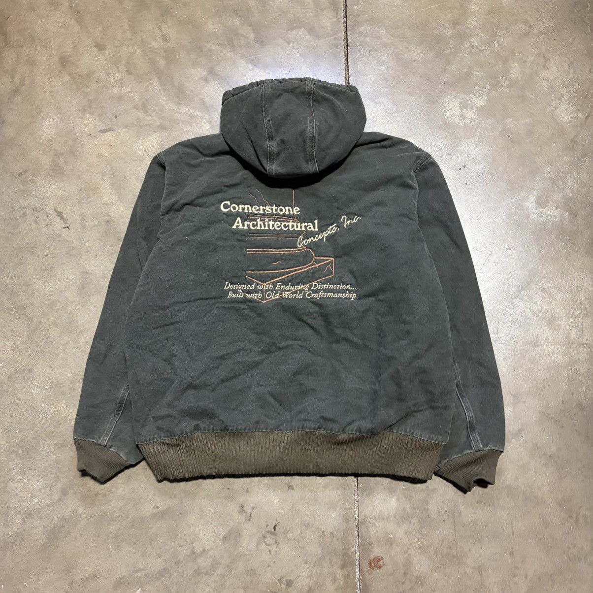 Carhartt Vintage Carhartt Mossy Green Hooded Active Jacket Zip Up Y2K Size US XL / EU 56 / 4 - 8 Thumbnail