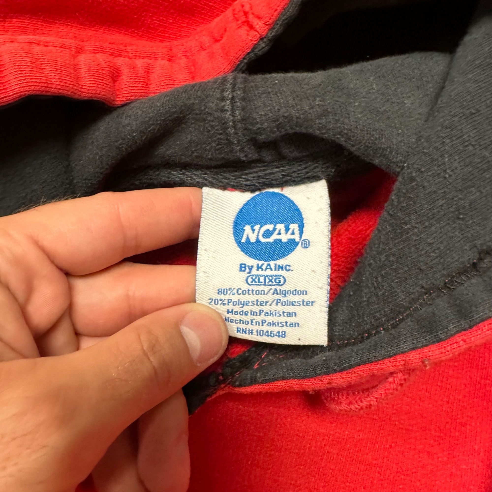 NCAA × Vintage Vintage Louisiana Lafayette College Ragin Cajuns Hoodie Swea Size US XL / EU 56 / 4 - 4 Thumbnail