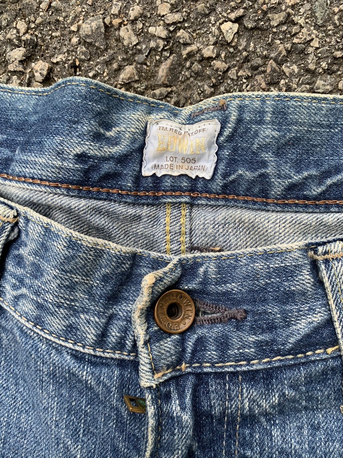 Kapital Edwin Selvedge 505Z Mudwash Distressed Denim Size US 37 - 9 Thumbnail