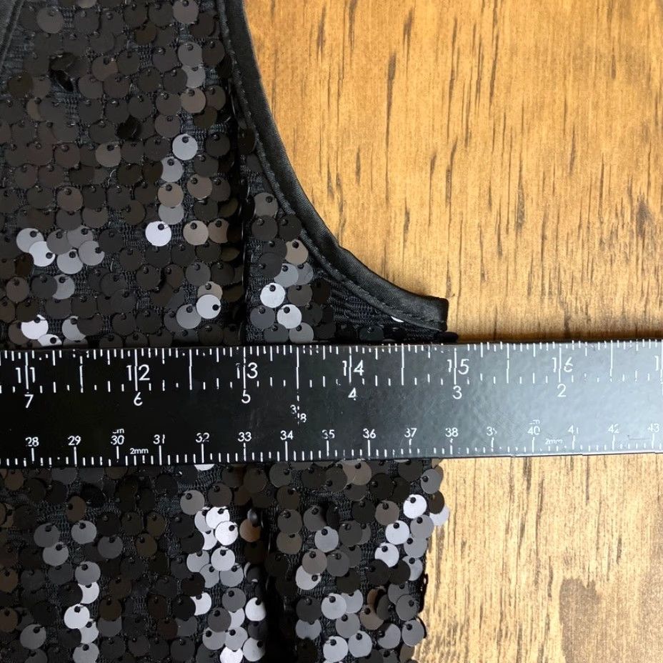Express Express Tank Womens Sequin Black Scoop Neck Modal Blend Medium Size M / US 6-8 / IT 42-44 - 6 Thumbnail