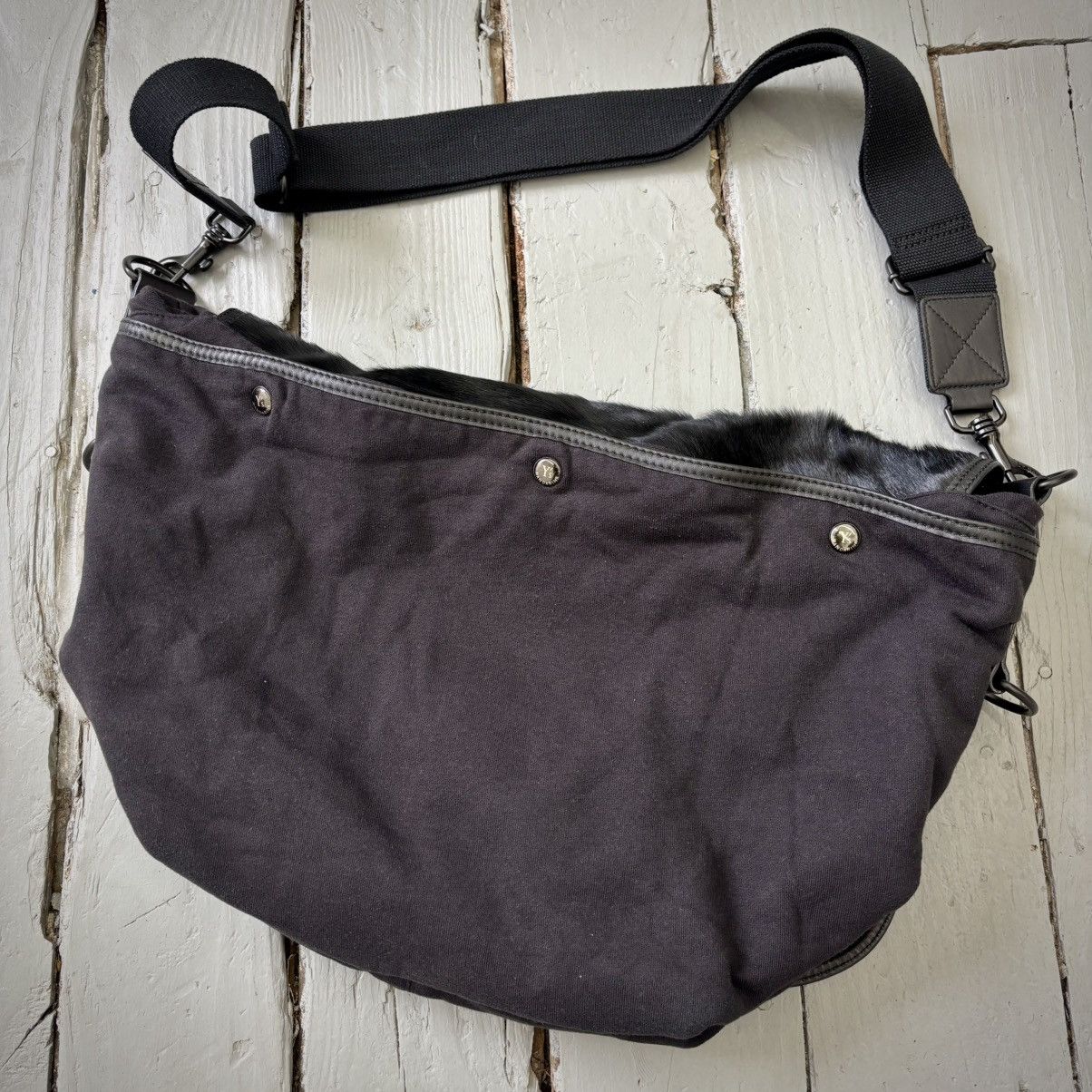 Yohji Yamamoto Y’s Mandarina by Yohji Yamamoto Pony Hair Messenger Bag Size ONE SIZE - 8 Thumbnail