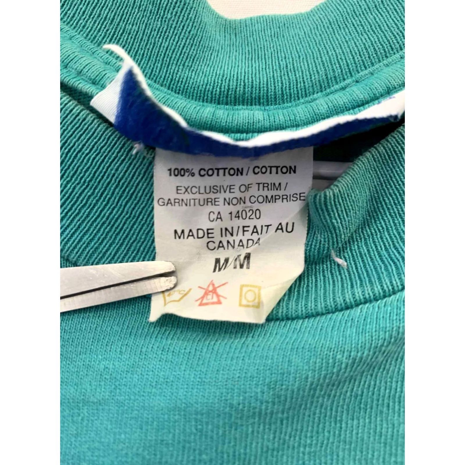 Vintage VINTAGE Bonavelle Canada Petal Pets “Strawberries” Graphic T-Shirt Mens M Teal Green Blue Size US M / EU 48-50 / 2 - 4 Thumbnail