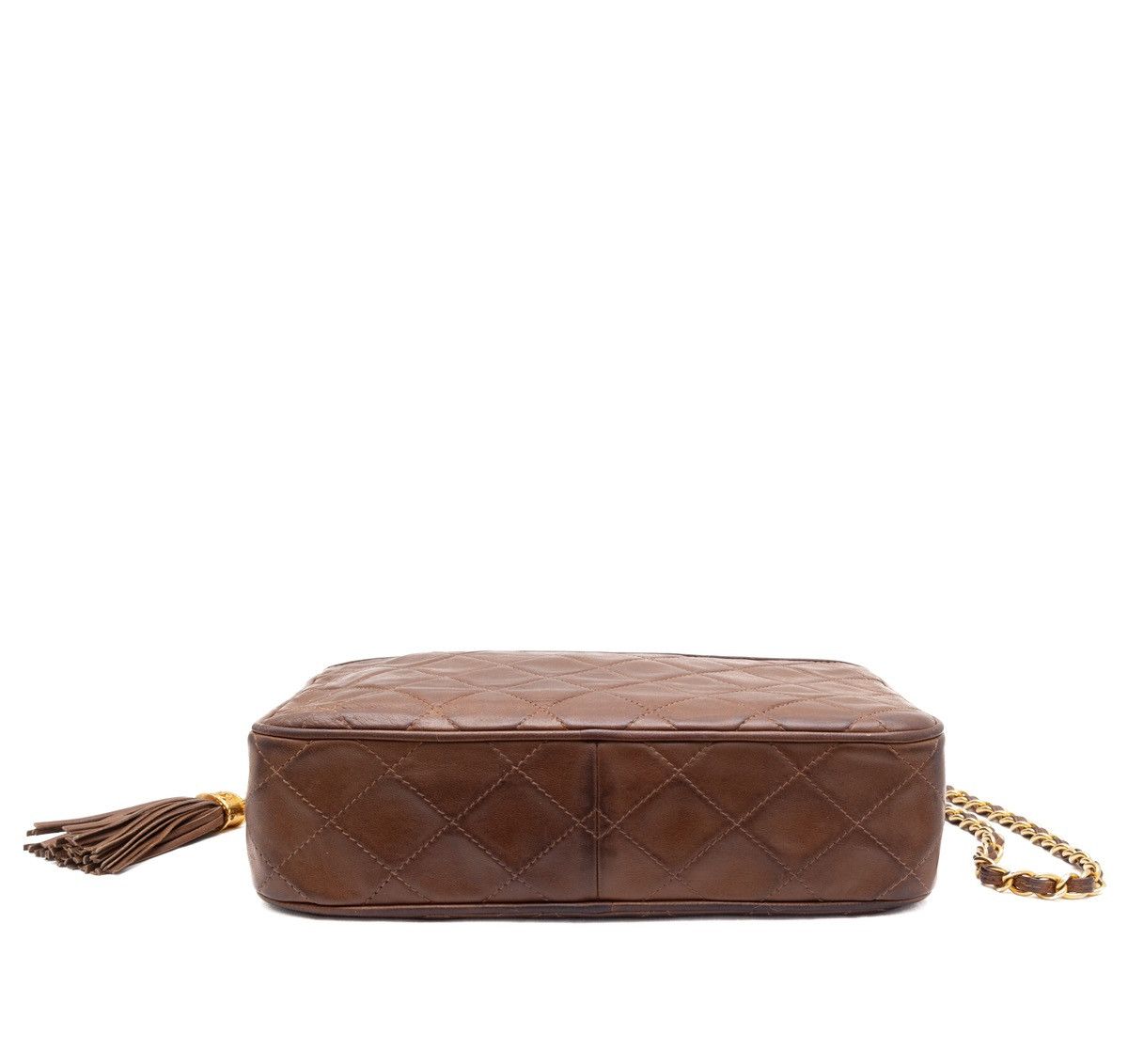 Chanel × Vintage Chanel 1986-1988 Tassel Camera Bag 24k Gold Plates Hardware Size ONE SIZE - 8 Thumbnail