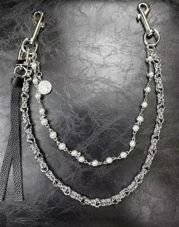 Japanese Brand 2 Layer Natural Echo Pearled Wallet Chain Size ONE SIZE - 2 Thumbnail