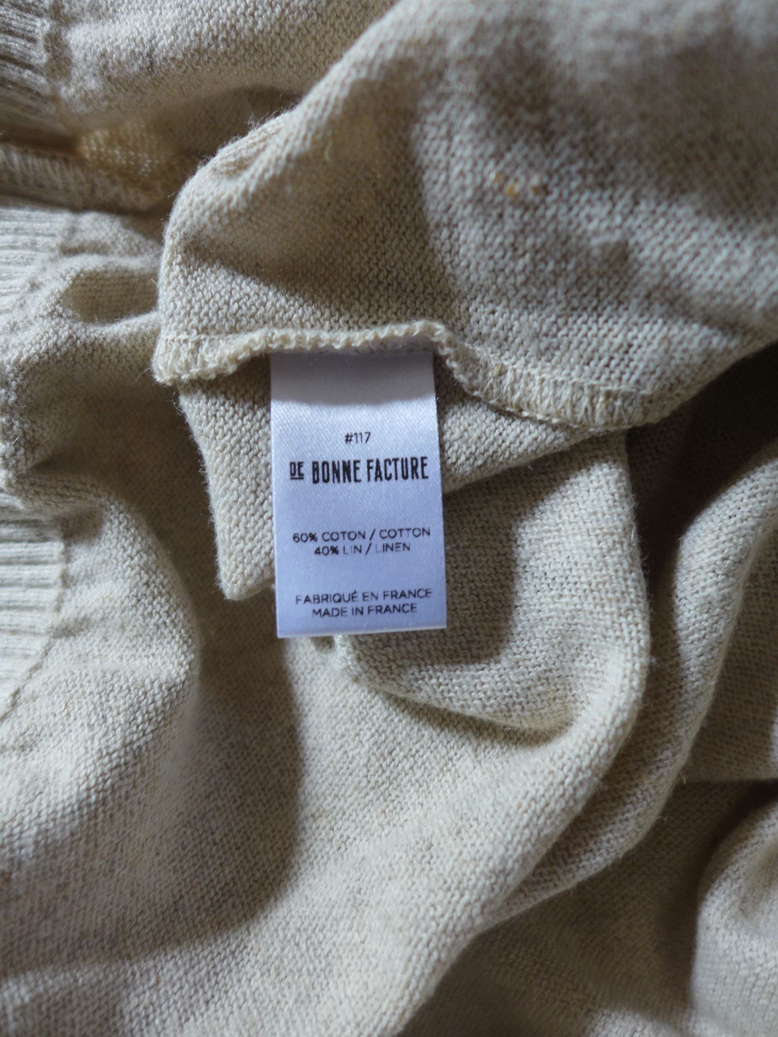 De Bonne Facture Mock Sweater, Linen/Coton Size US M / EU 48-50 / 2 - 6 Thumbnail
