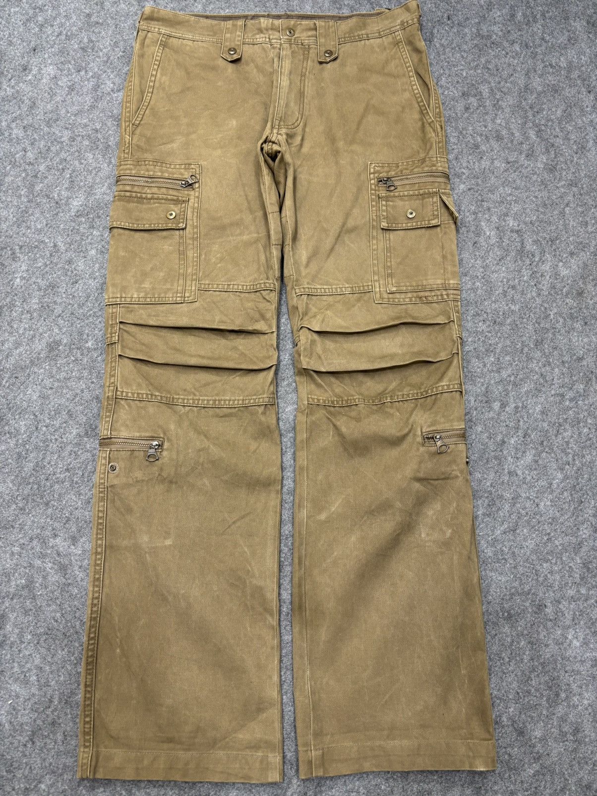ABAHOUSE 💥Multipockets💥Sick Style Military Abahouse Cargo Pant F639 Size US 33 - 23 Thumbnail