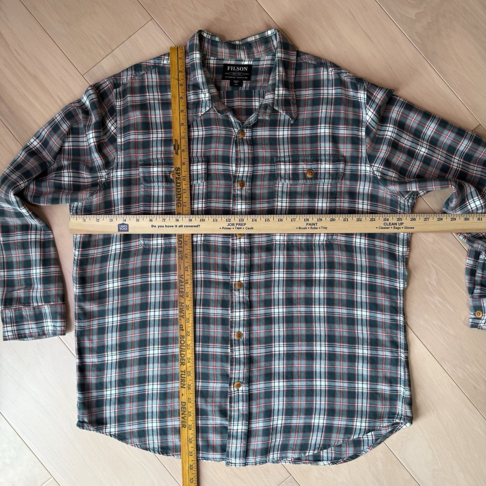 Filson Filson Scout Shirt 2XL Green Multicolor Cotton Flannel Size US XXL / EU 58 / 5 - 2 Thumbnail