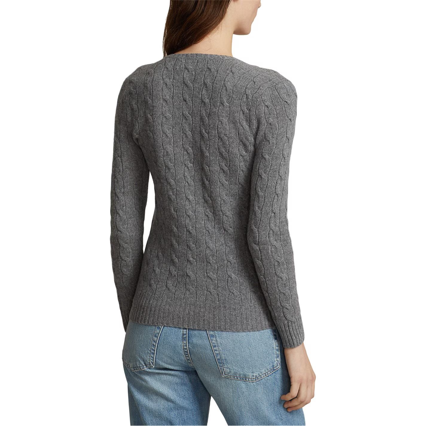 Polo Ralph Lauren o1g2r1mq0825 Cable Sweater in Heather Grey Size L / US 10 / IT 46 - 3 Thumbnail