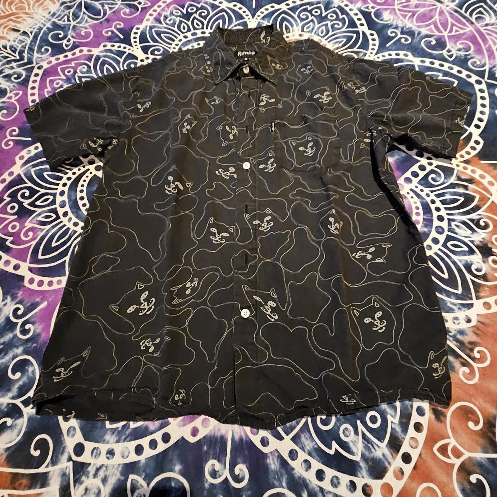 RIPNDIP RIPNDIP Men's Black and White Button Down Shirt Size US M / EU 48-50 / 2 - 2 Thumbnail