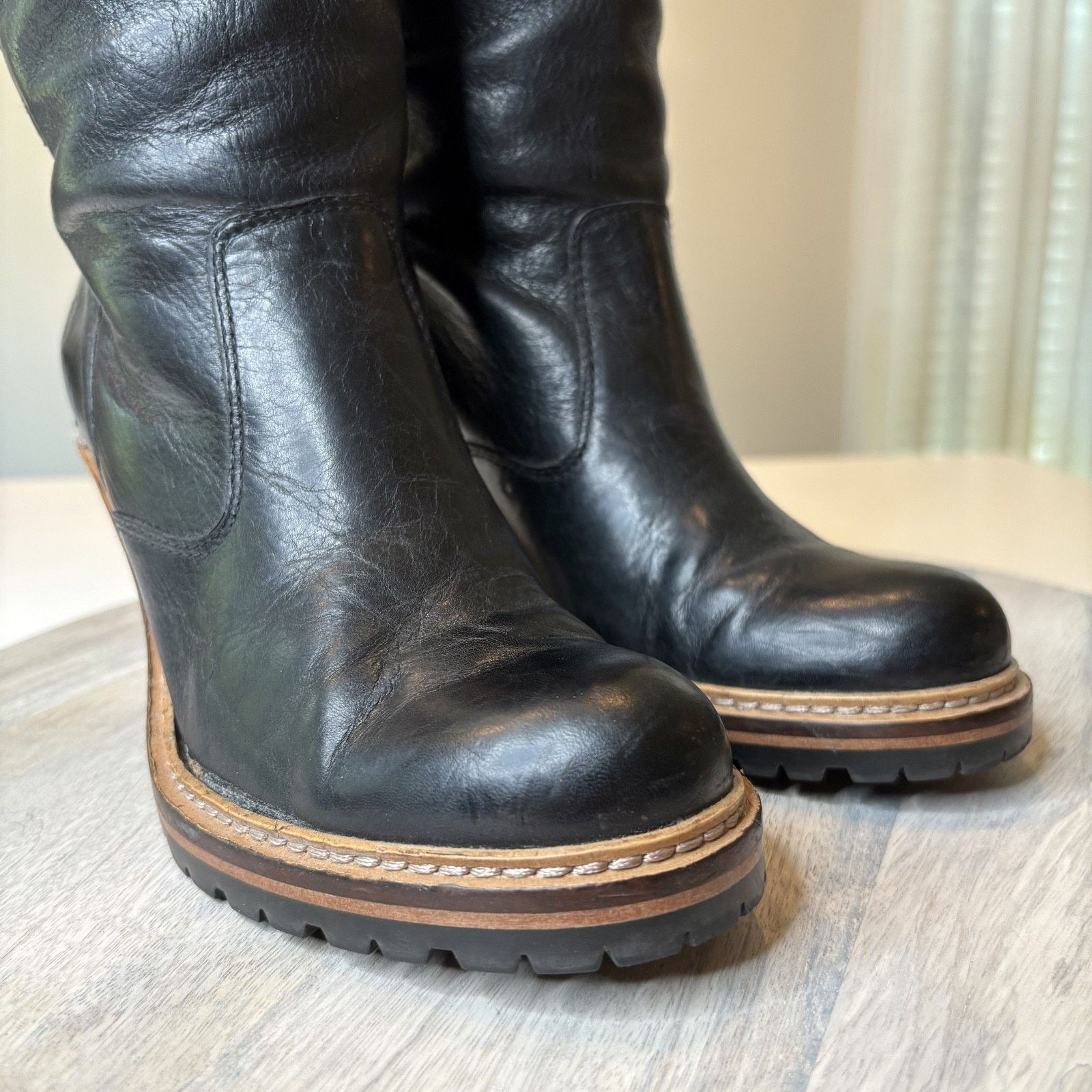 Frye Frye Mildred Engineer Leather Buckle Tall Boots Size 6.5 M Size US 6.5 / IT 36.5 - 7 Thumbnail