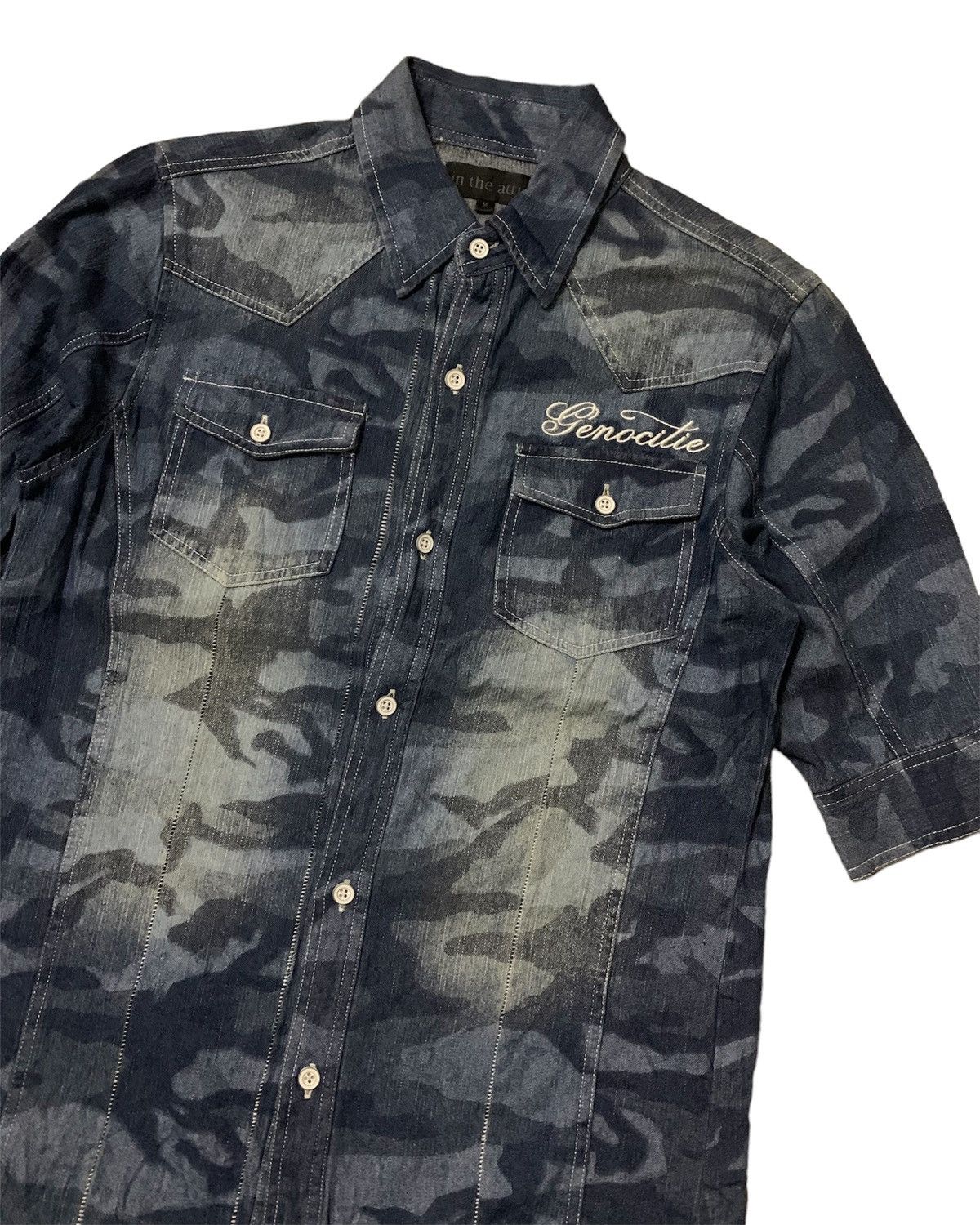 In The Attic 💥In The Attic Camo Denim Button Shirt Size US M / EU 48-50 / 2 - 3 Thumbnail