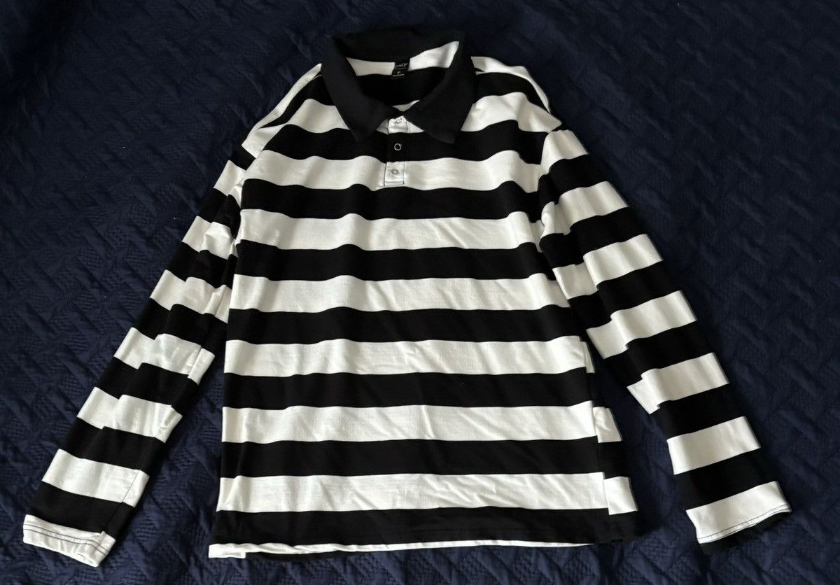 Shein SHEIN x Dazy Polo Striped Long Sleeve Shirt Size US S / EU 44-46 / 1 - 1 Thumbnail