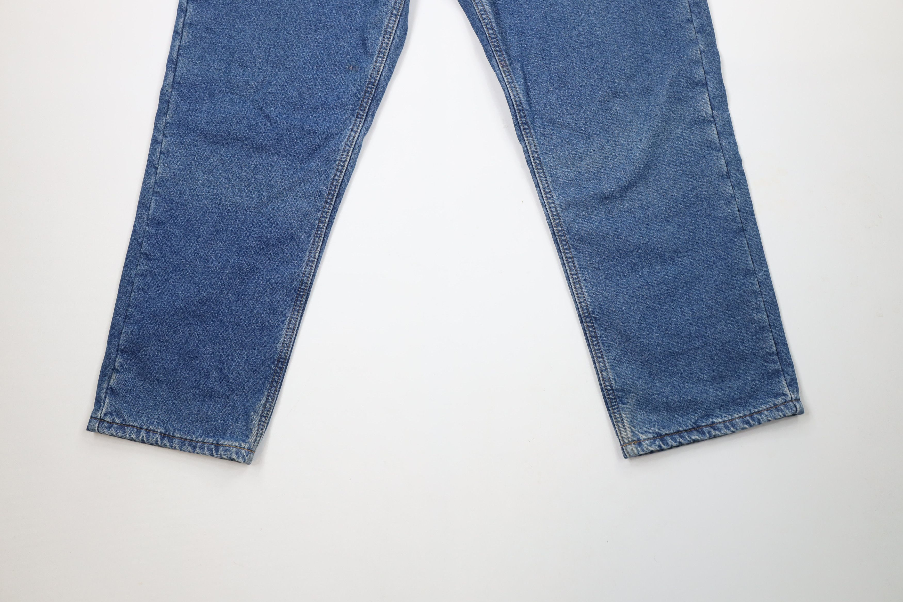Carhartt × Vintage Vintage Carhartt Fleece Lined Relaxed Fit Denim Jeans Blue Size US 36 / EU 52 - 5 Thumbnail