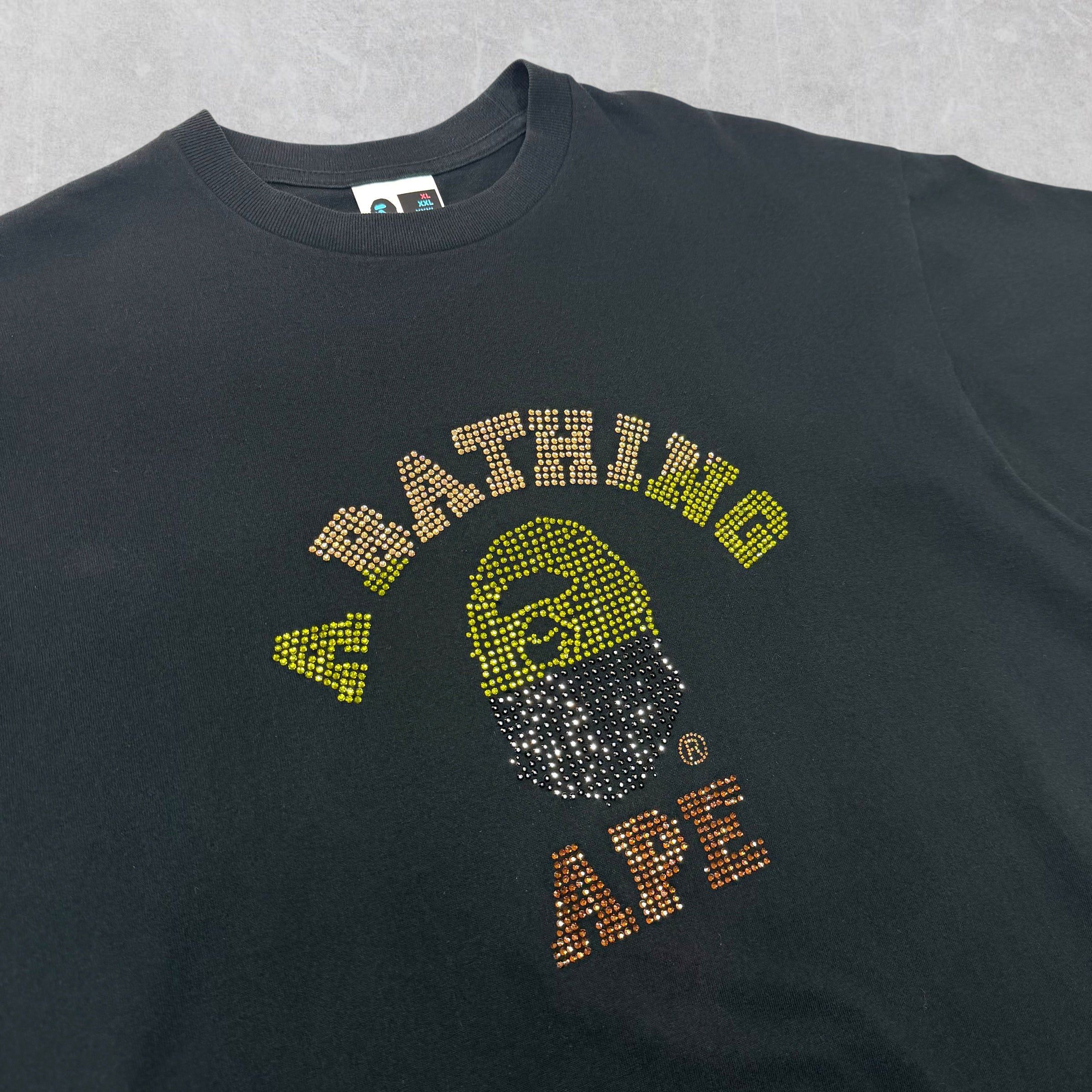 Aape Bape Swarovski Crystal Ape Logo Tee XL Size US XL / EU 56 / 4 - 3 Thumbnail