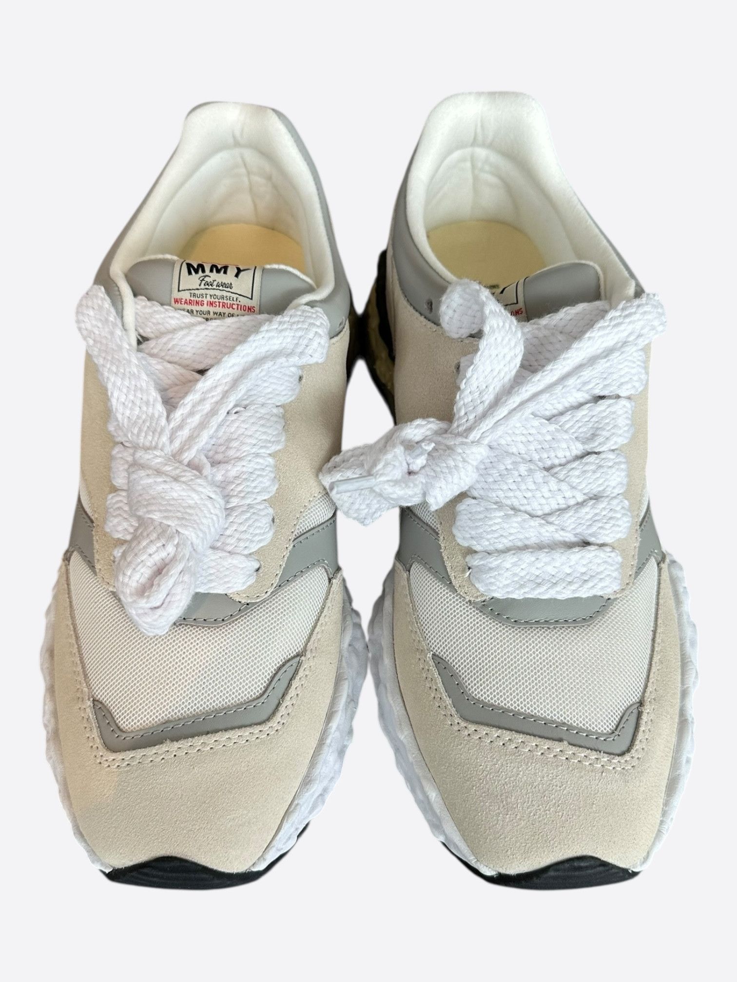 Maison MIHARA YASUHIRO Maison Mihara Yasuhiro Beige & Grey George Sneakers Size US 11 / EU 44 - 2 Thumbnail