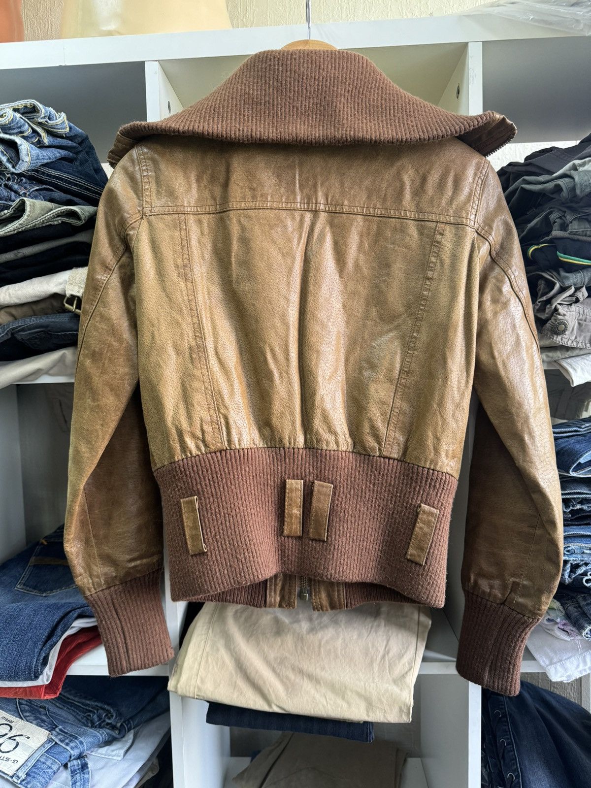 If Six Was Nine × Japanese Brand × Undercover Vintage Leather LGB Goa Fuga Number Nine Style Bomber Size US S / EU 44-46 / 1 - 3 Thumbnail