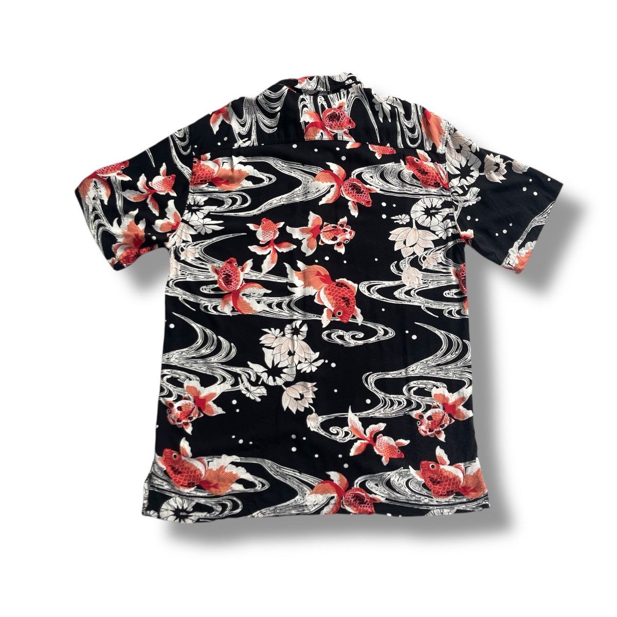 Japanese Brand Rare! Japanese Koi Fish Sakura Rayon Shirt Size US XXL / EU 58 / 5 - 2 Thumbnail
