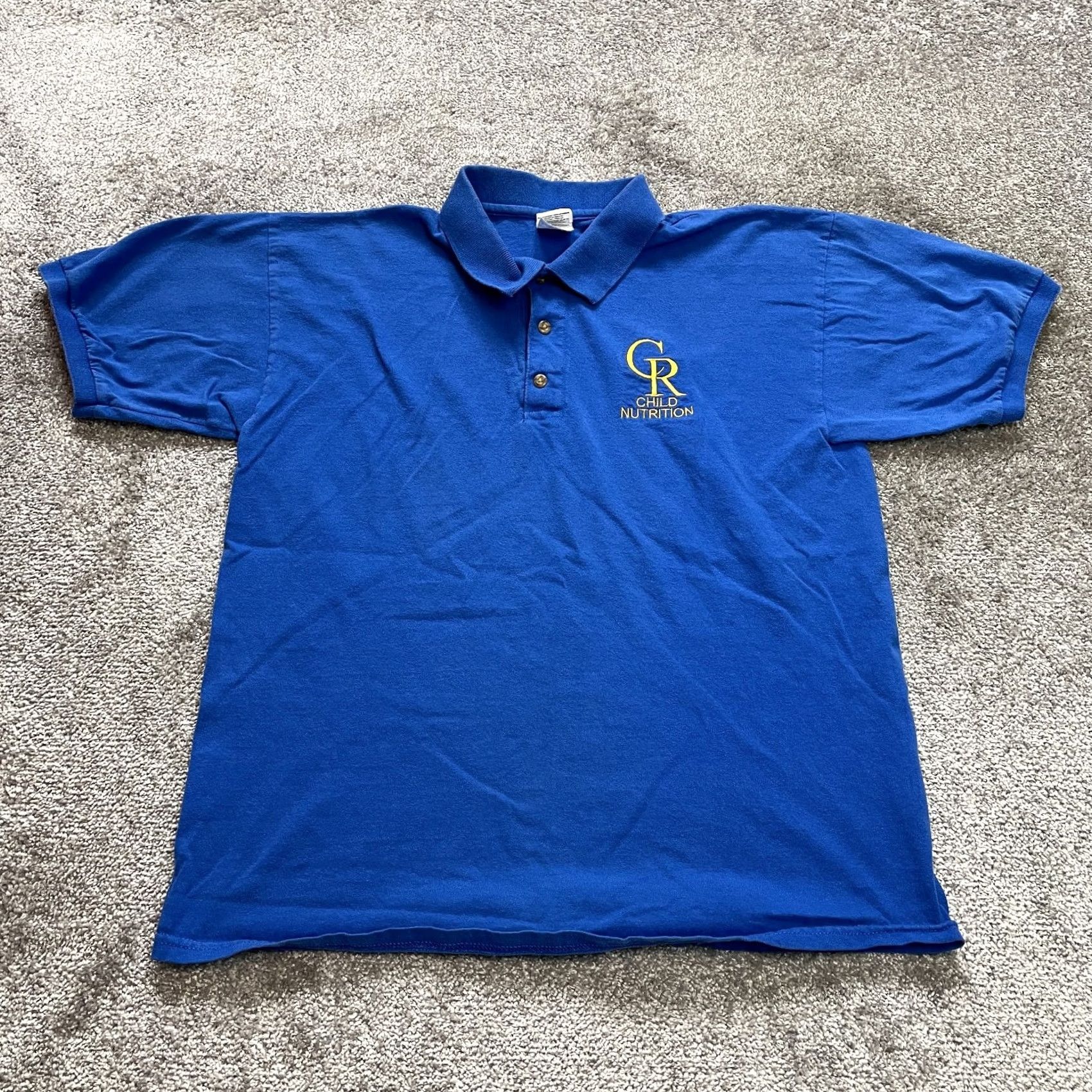 Gildan VINTAGE Gildan Ultra Cotton Polo Shirt Mens L Blue Golf Collared Shirt Logo Polo Size US L / EU 52-54 / 3 - 2 Thumbnail