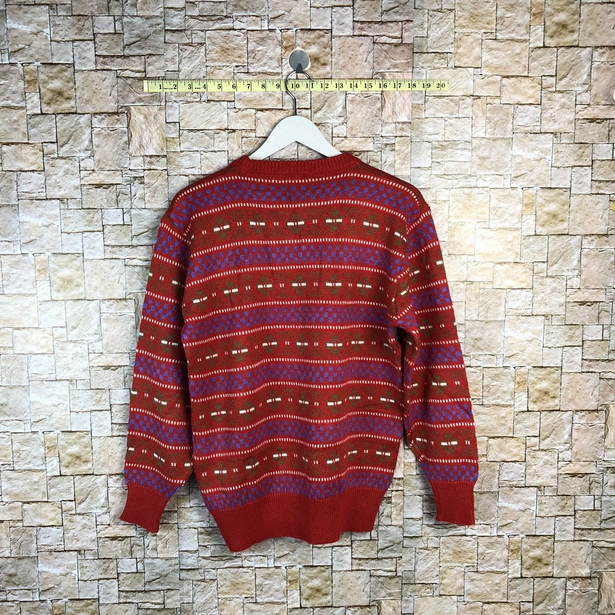 Homespun Knitwear × Japanese Brand New & Wind art Red Knitwear sweatshirt #A841 Size M / US 6-8 / IT 42-44 - 13 Thumbnail