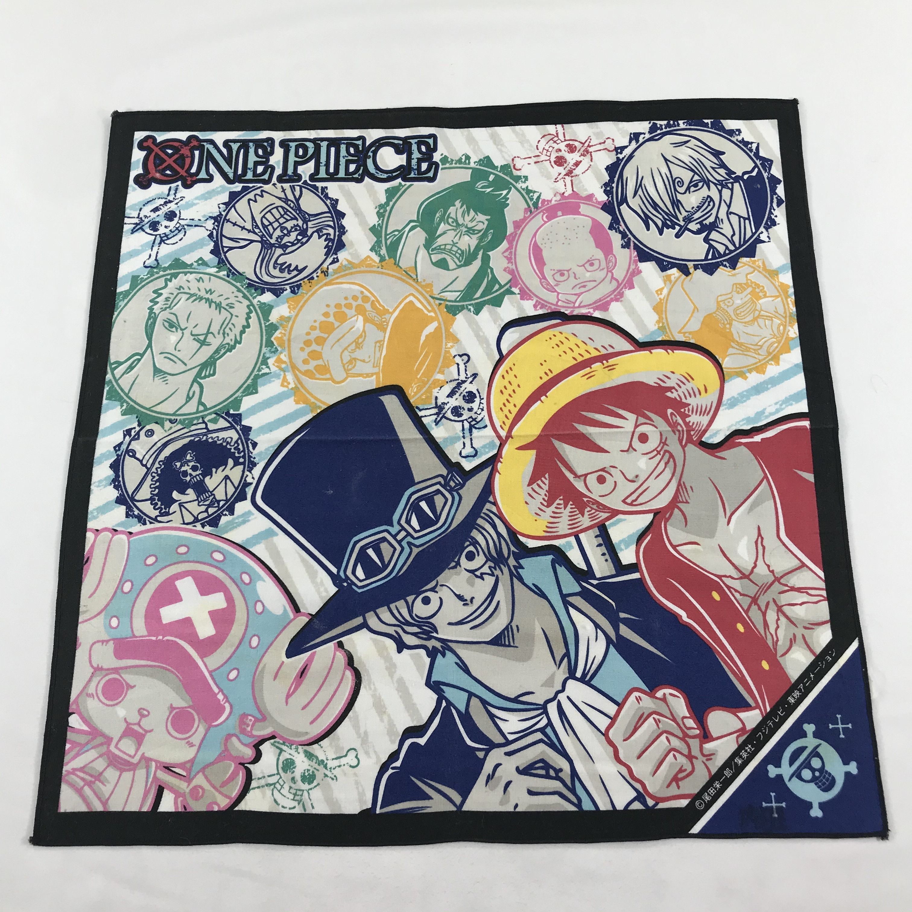 Anime × One Piece × Vintage One Piece Characters Handkerchief Bandana Neckerchif X14 Size ONE SIZE - 1 Thumbnail