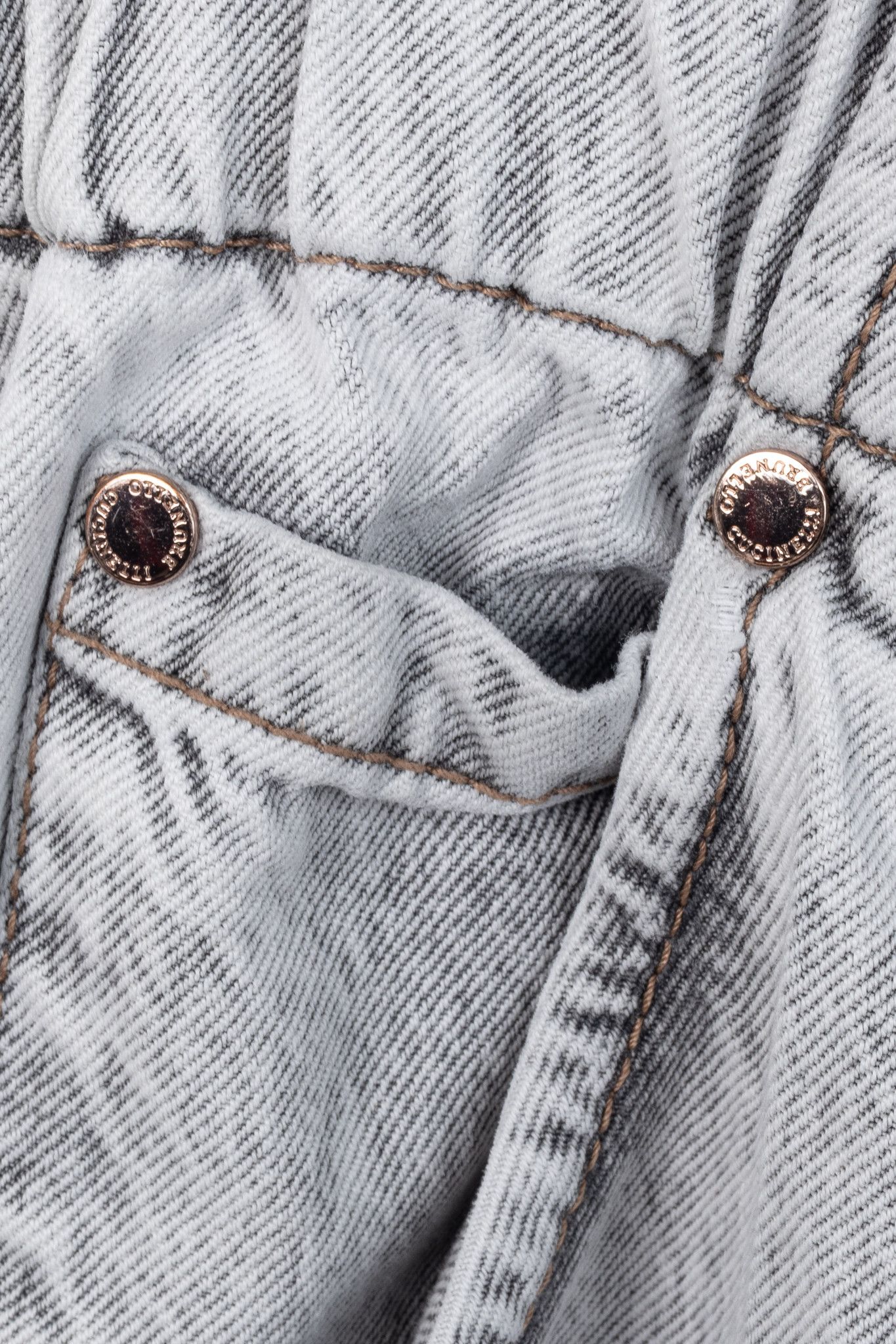 Brunello Cucinelli Brunello Cucinelli Acid-Wash Elastic-Waist Wide-Leg Jeans Size 34" / US 12 / IT 48 - 5 Thumbnail