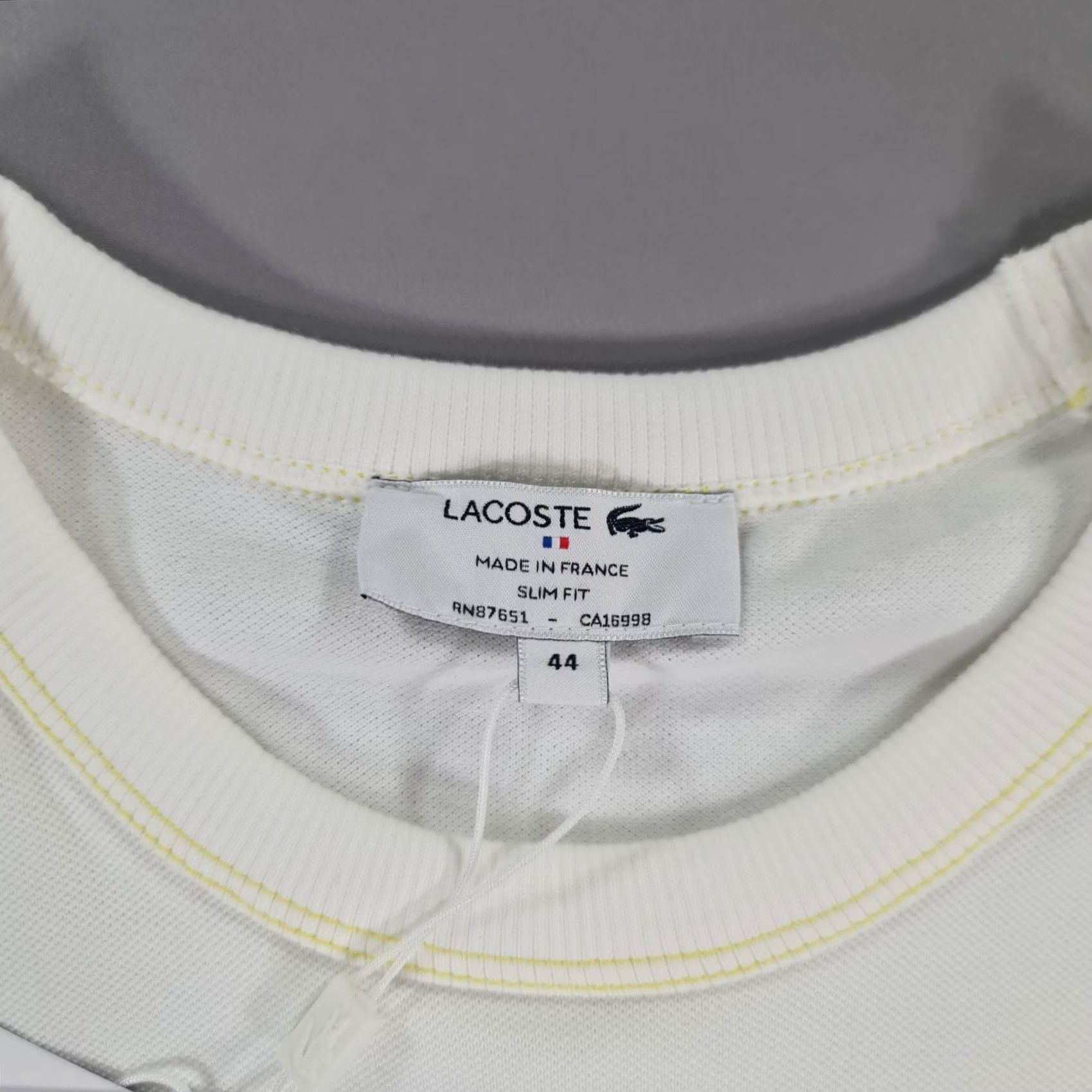 Lacoste Lacoste Womens T Shirt White 44 Slim Crew Neck Short Sleeve Organic Cotton Piqué Made In France Logo Modern Casual Womens Regular XS? Size M / US 6-8 / IT 42-44 - 3 Thumbnail