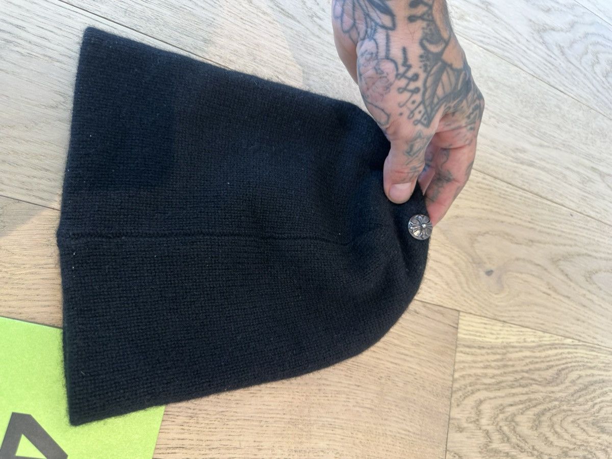 Chrome Hearts CHROME HEARTS NEW CASHMERE & LEATHER CROSS PATCH BEANIE HAT Size ONE SIZE - 4 Thumbnail