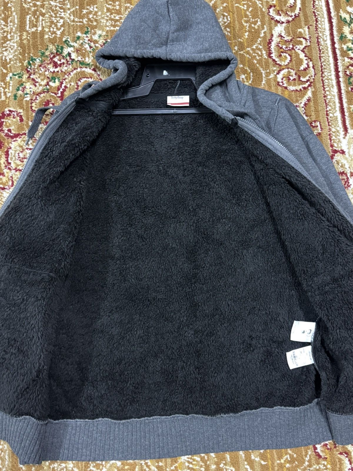 Vintage BETTY BOOP HOODIE (FUR INNER) Size US XXL / EU 58 / 5 - 7 Thumbnail