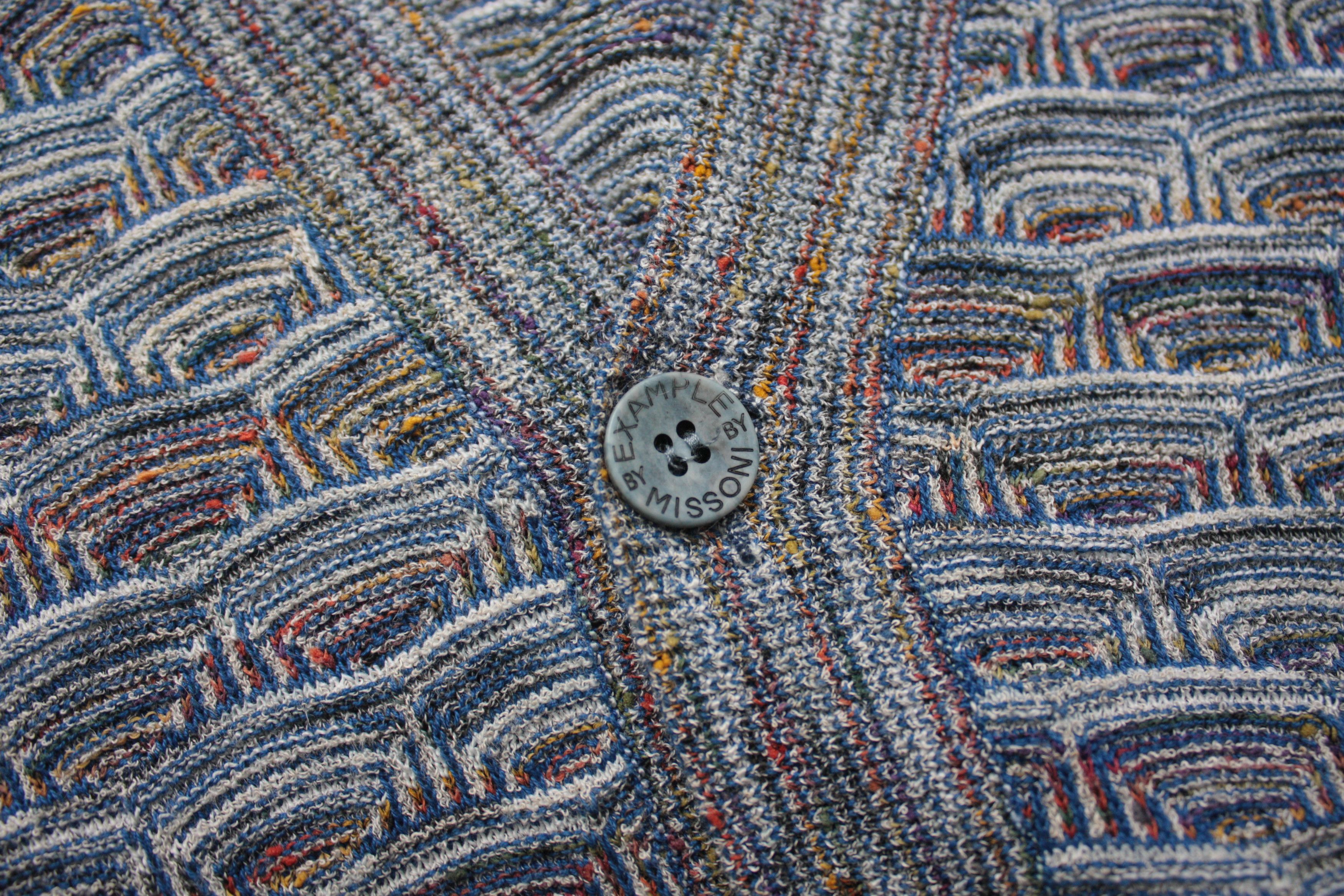 Missoni Missoni Example Vintage Cotton Blend Knitted Cardigan L Size US L / EU 52-54 / 3 - 5 Thumbnail