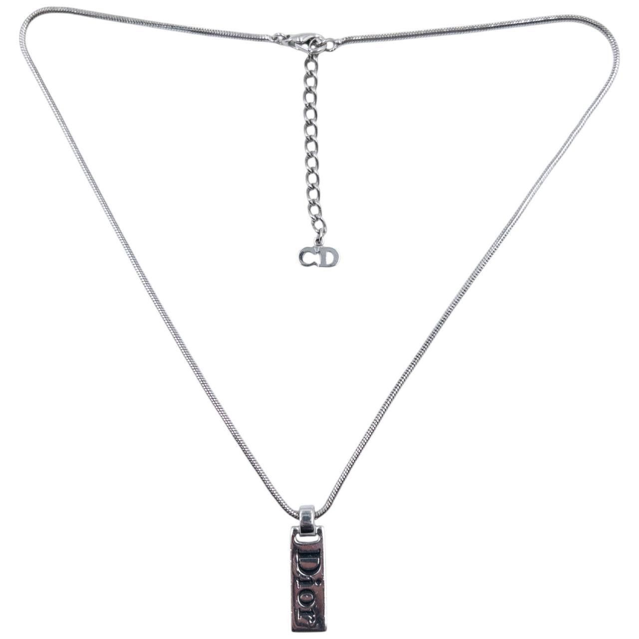 Dior Vintage Dior Silver Pendant Necklace Size ONE SIZE - 2 Thumbnail