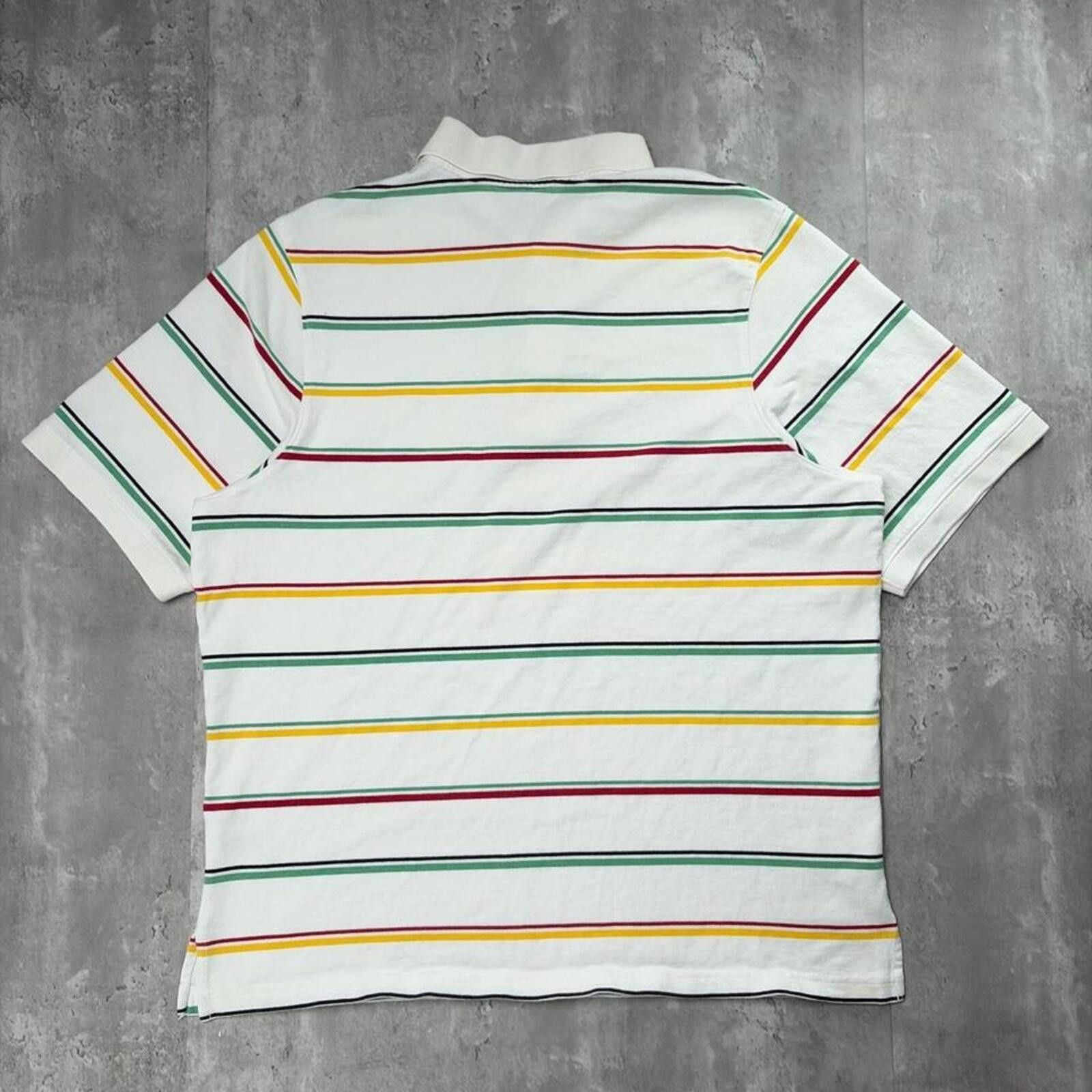 Jordan Brand Y2K White Air Jordan Striped Skater Polo Shirt Size US XL / EU 56 / 4 - 7 Thumbnail