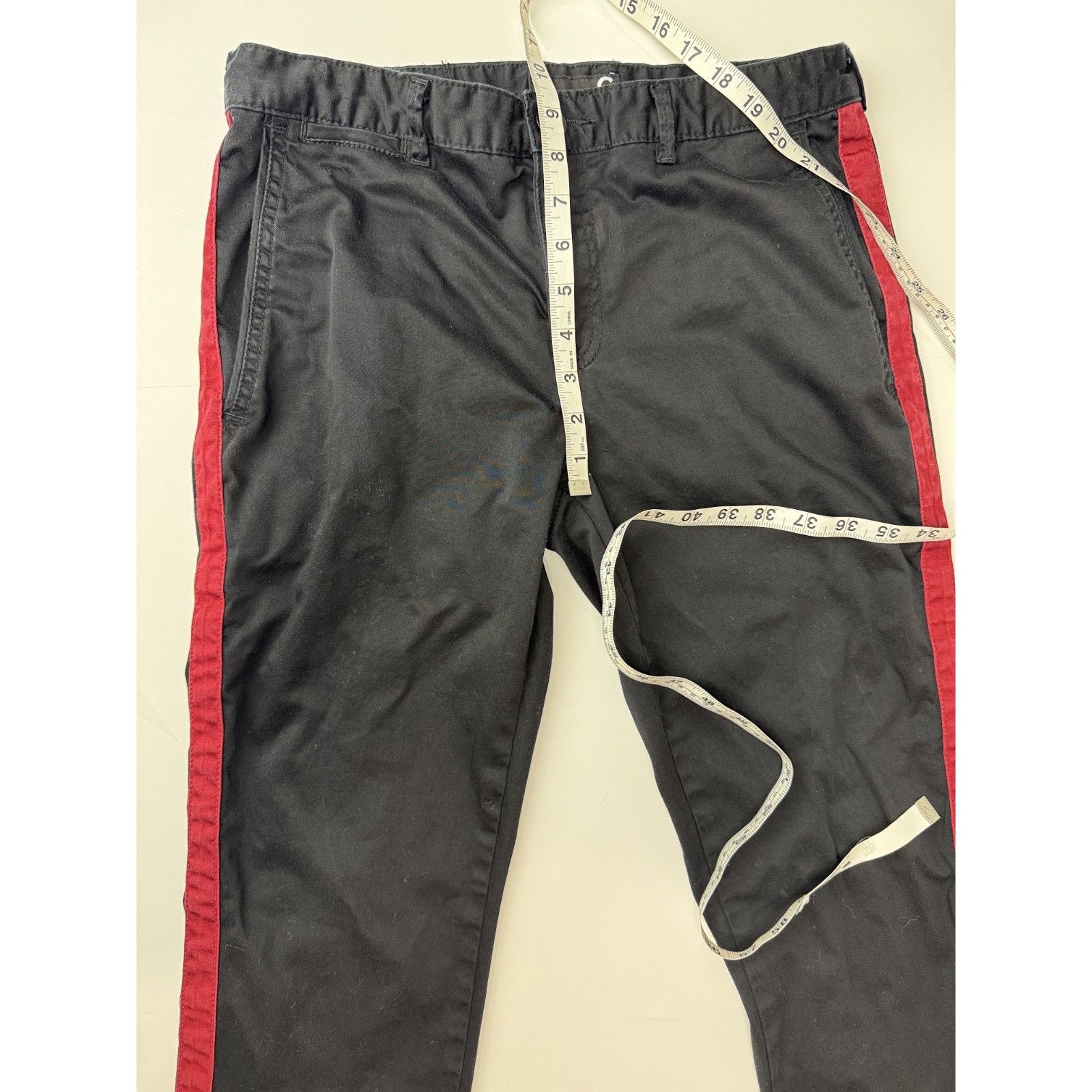 Other Guess G by Guess Black Skinny Pants Trousers Red Side 30*32 Size US 30 / EU 46 - 4 Thumbnail