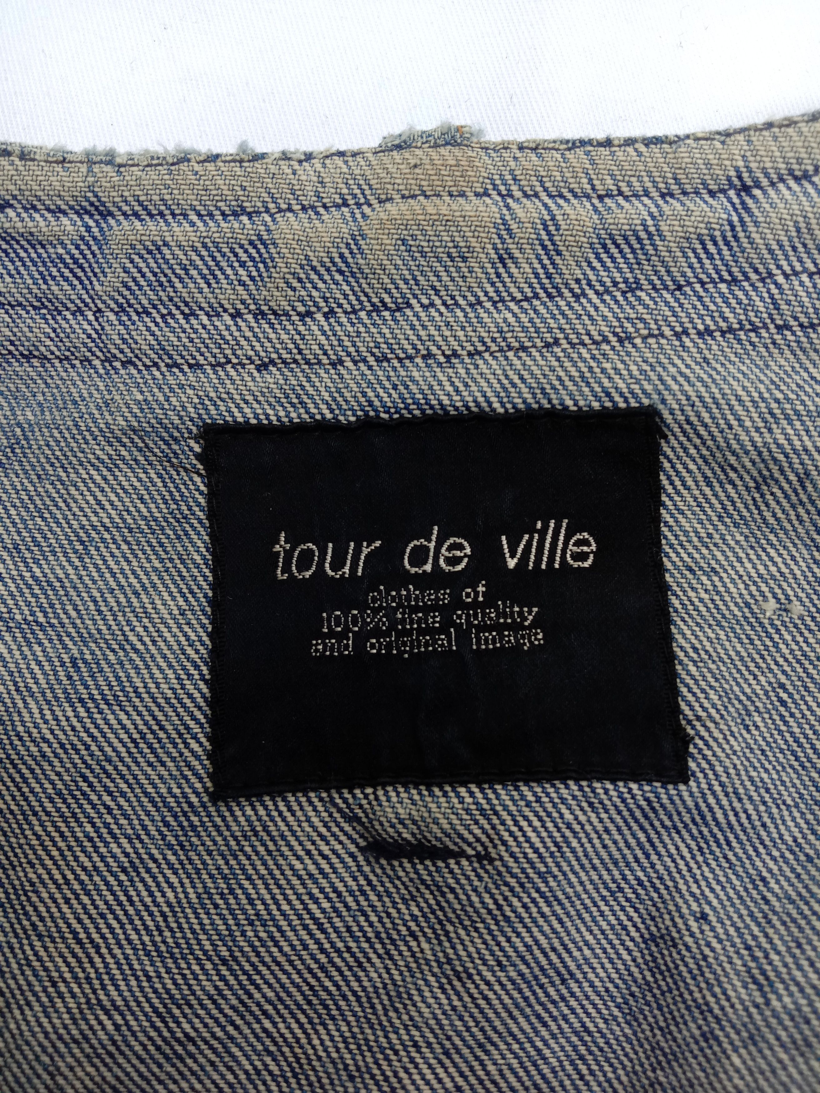 Japanese Brand Vintage Tour De Ville Pearl Snap Button Denim Jacket Size M / US 6-8 / IT 42-44 - 7 Thumbnail