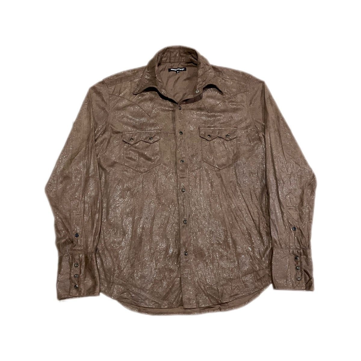 Japanese Brand Cootie Productions Brown Moleskin Western Shirt