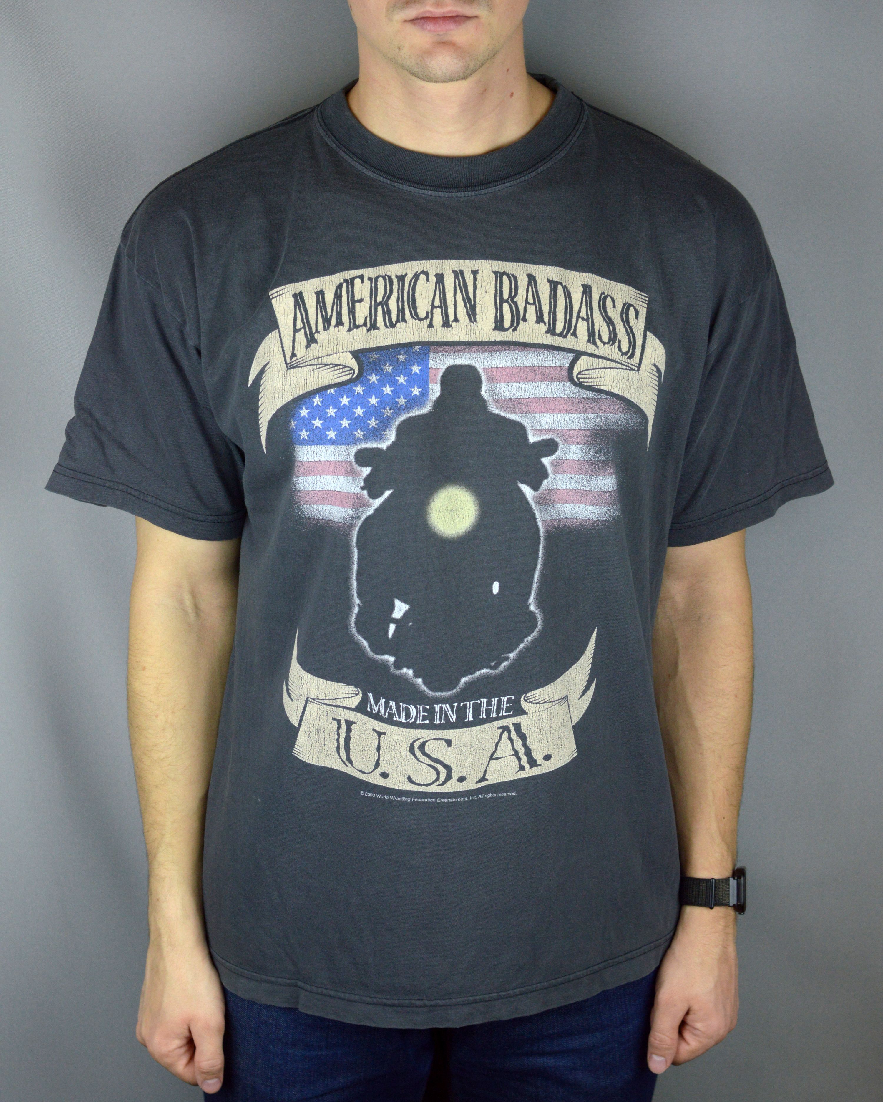 Vintage × WWF Vintage WWF Undertaker American Bad Ass 2000 t shirt Size US XL / EU 56 / 4 - 1 Thumbnail