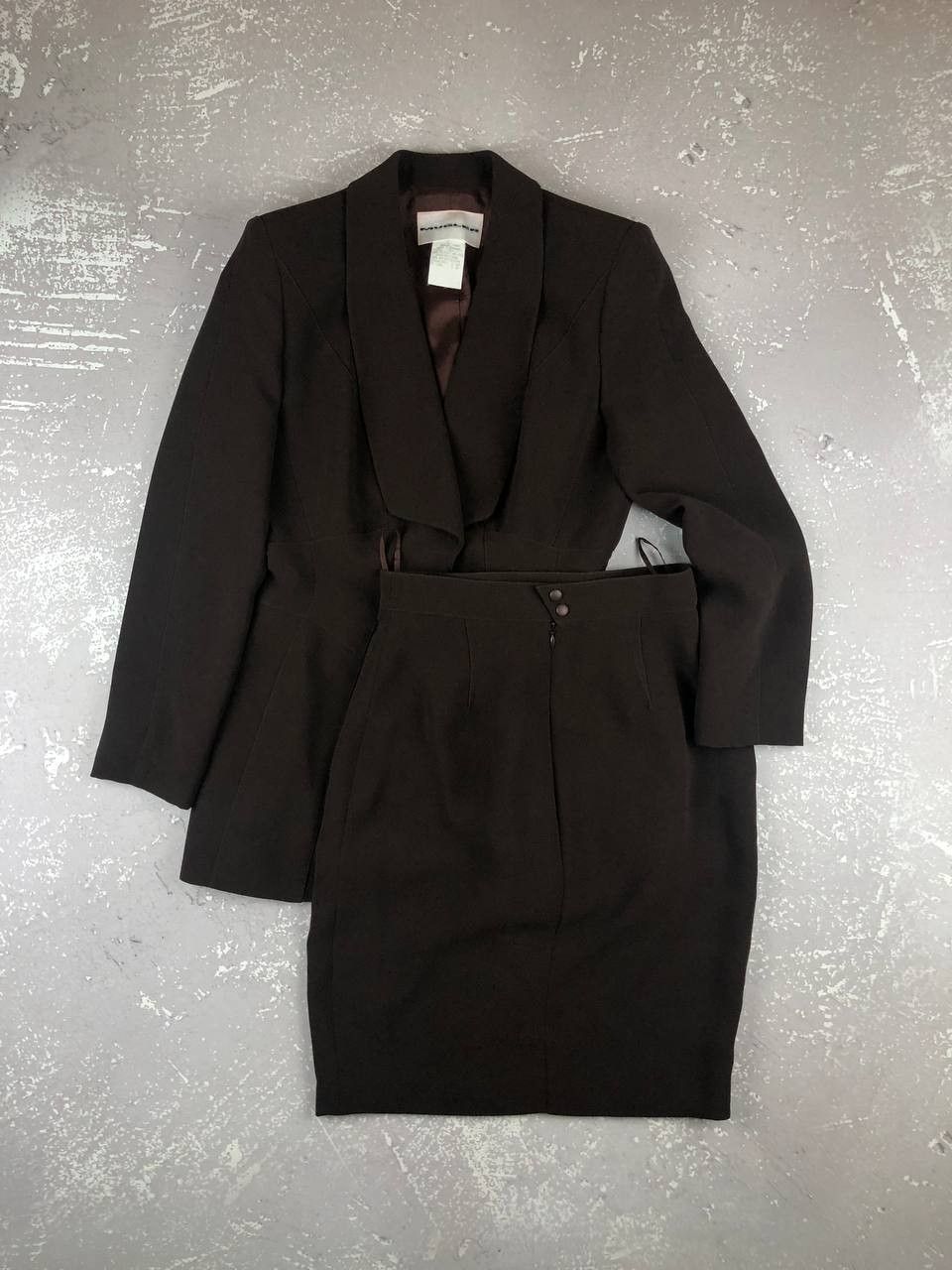Mugler EXCLUSIVE! VINTAGE MUGLER BROWN FITTED SUIT Size M / US 6-8 / IT 42-44 - 2 Thumbnail