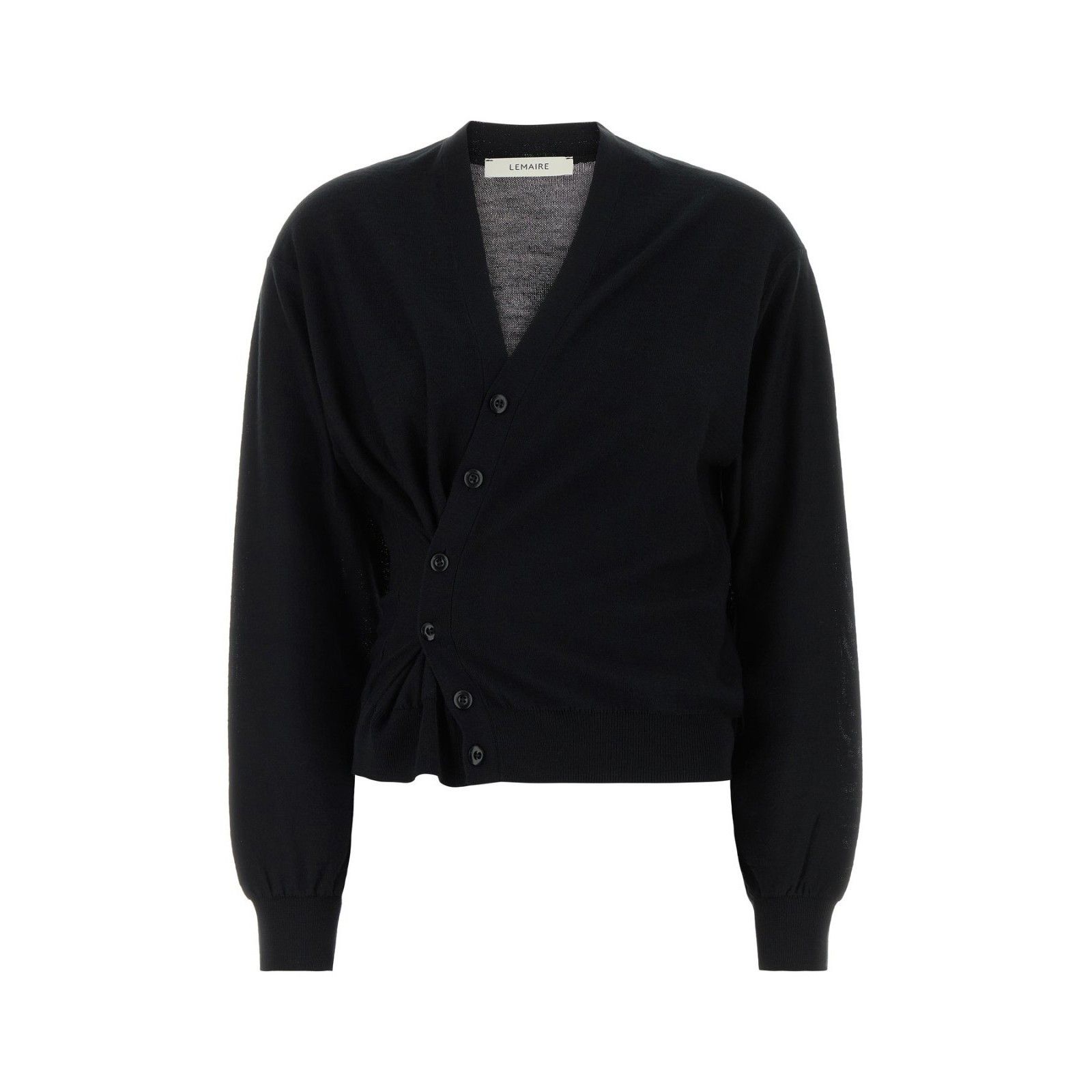 LEMAIRE Black Wool And Acrylic Cardigan New & Authentic (Wom