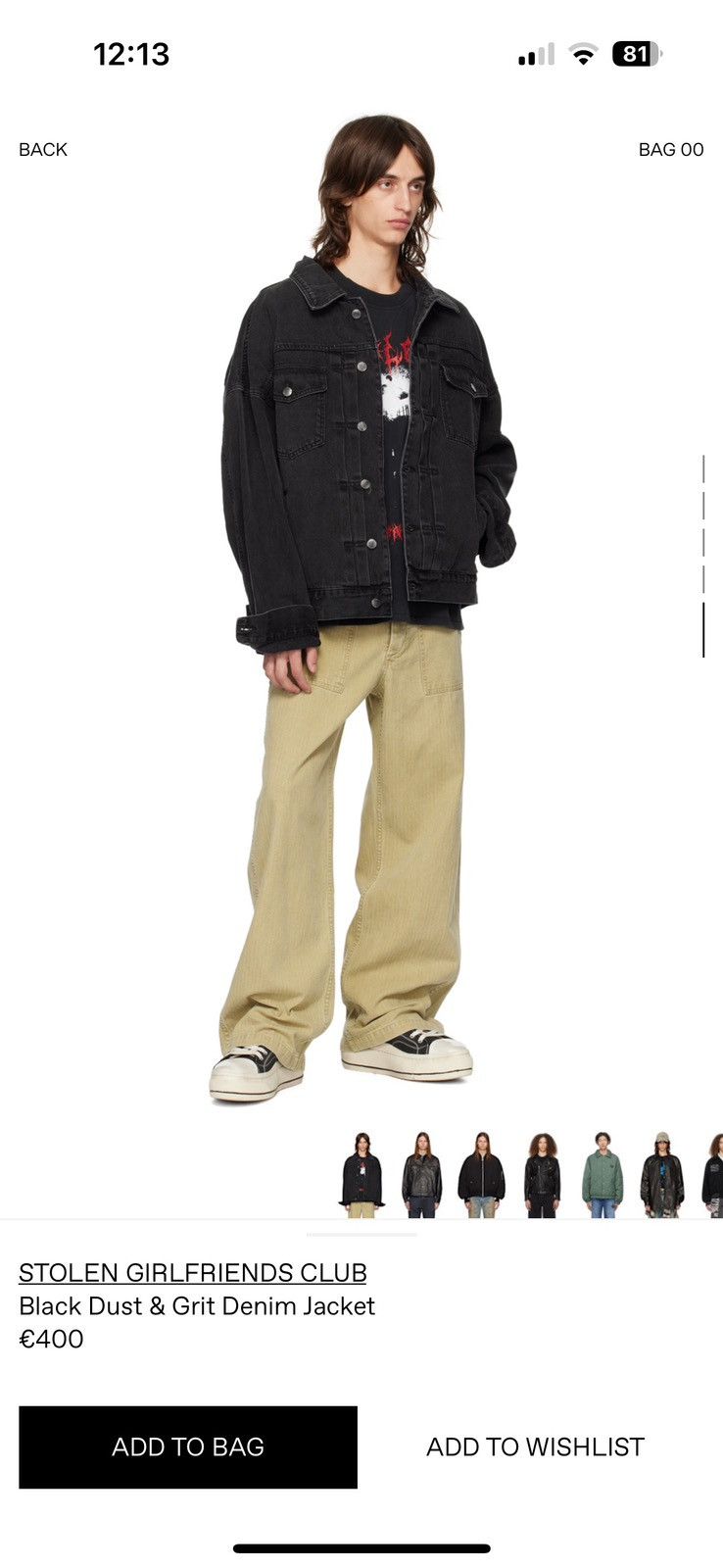 Stolen Girlfriends Club Black denim jacket Size US XL / EU 56 / 4 - 6 Thumbnail