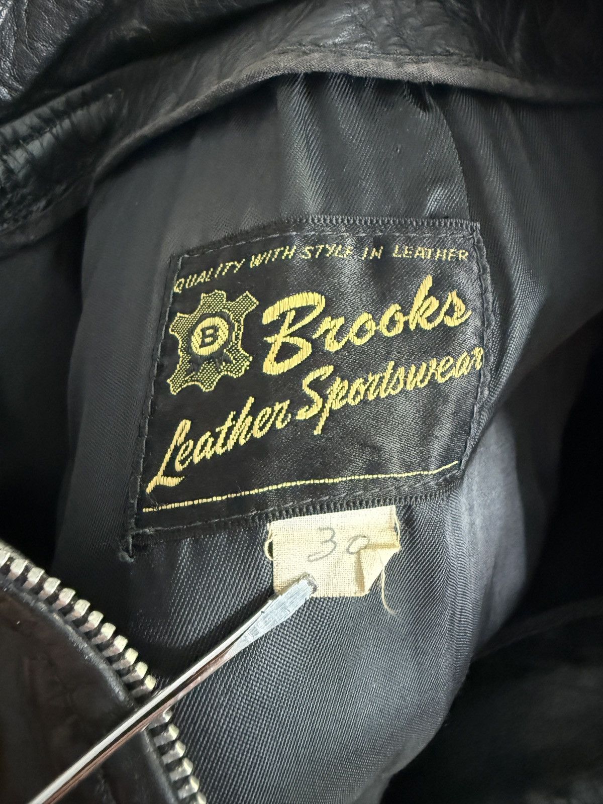 Vintage Vintage 60s Brooks Leather Motorcycle Jacket Size US XS / EU 42 / 0 - 11 Thumbnail