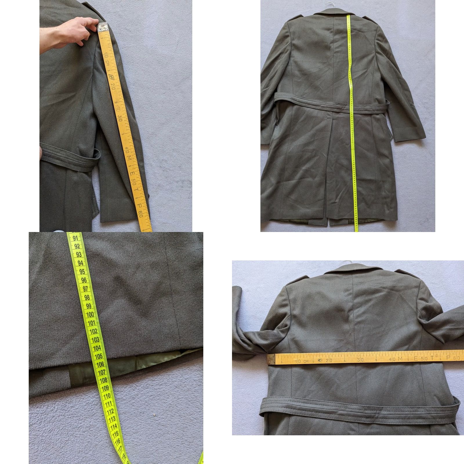 Vintage Vintage Wool Coat Mens Green Military Style Overcoat M Size HRZ Kleidung Size US M / EU 48-50 / 2 - 11 Thumbnail