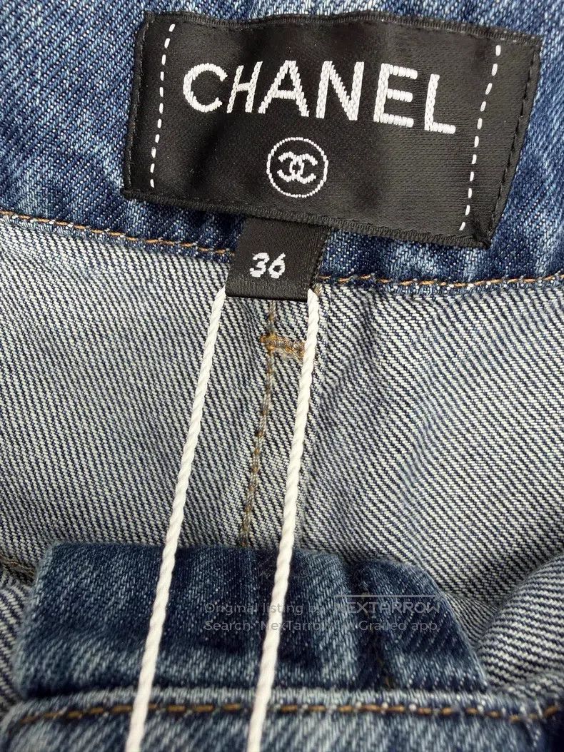 Chanel Chanel Blue high-waisted long double-c wide-leg jeans Size 24" / US 00 / IT 34 - 4 Thumbnail