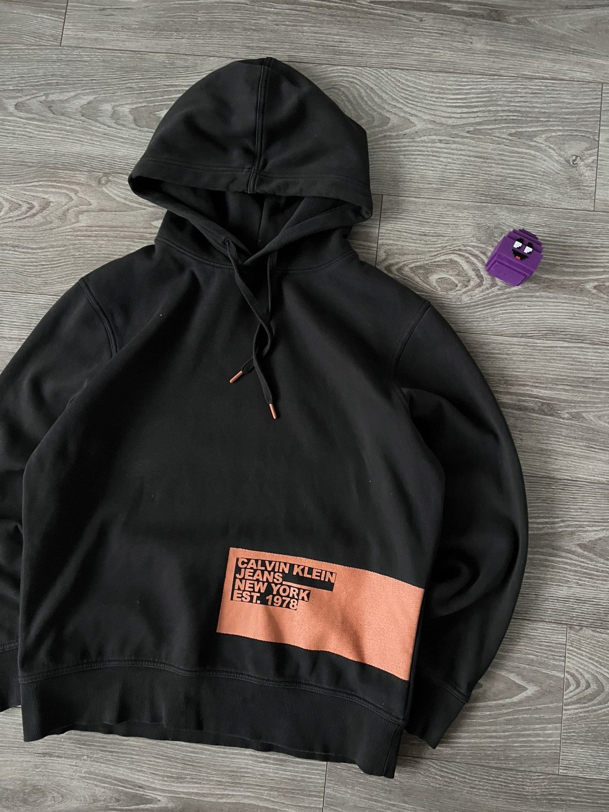 Calvin Klein Calvin Klein Jeans Box Patch Printed Logo Black Mens Hoodie Size US XL / EU 56 / 4 - 4 Thumbnail