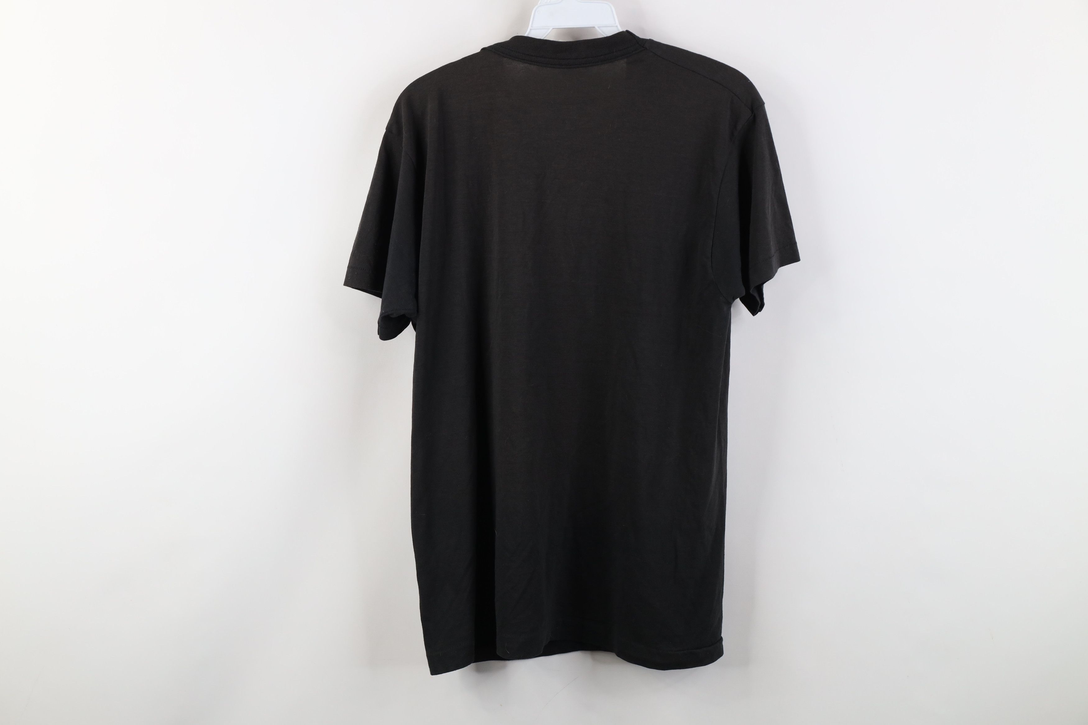 Vintage Vintage 90s Streetwear Blank Thin Pocket T-Shirt Black USA Size US M / EU 48-50 / 2 - 11 Thumbnail