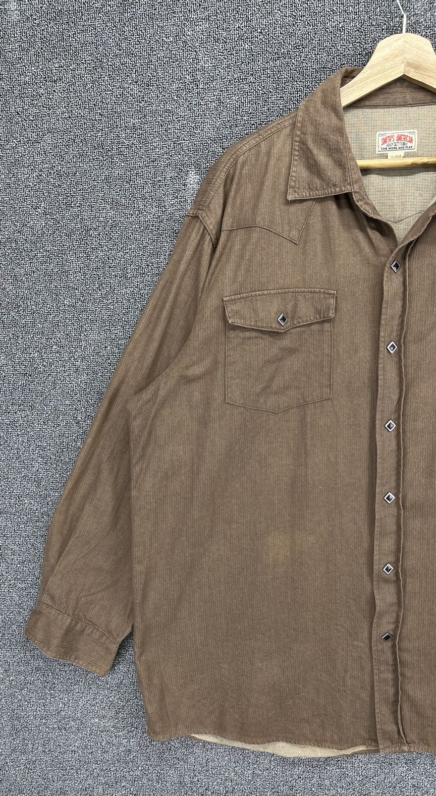 Flannel Vintage Smiths American Brown Shirts Button Up Flannel Size US XXL / EU 58 / 5 - 2 Thumbnail